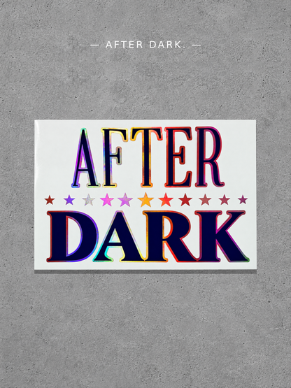 After Dark Two-Tone Vinyl Car Window Decal